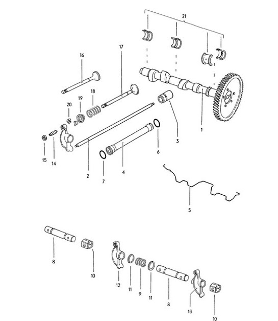 Diagram 113-005 Porsche 997 MK1 GT2 2007-09 Engine