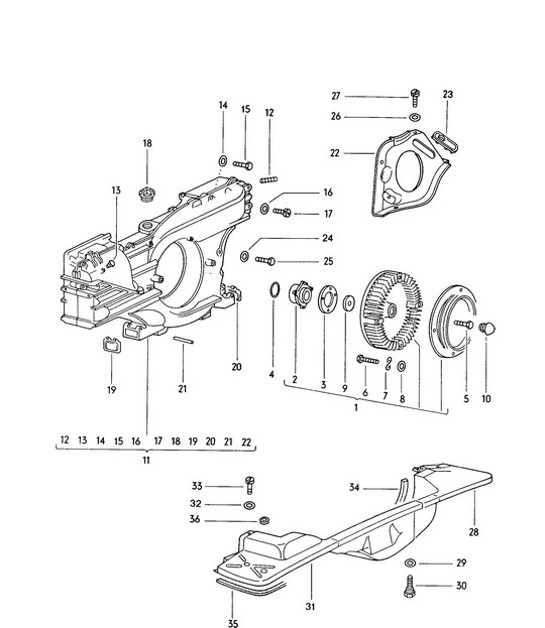 Diagram 115-000 Porsche 911 & 912 (1965-1989) Engine