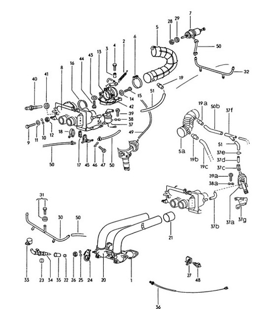 Diagram 117-010 Porsche 996 (911) (1997-2005) Engine