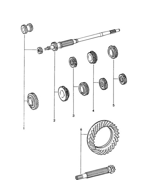 Diagram 303-000 Porsche 911 & 912 (1965-1989) Transmission