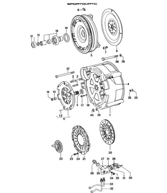 Diagram 307-005 Porsche Macan (95B) MK1 (2014-2018) Übertragung