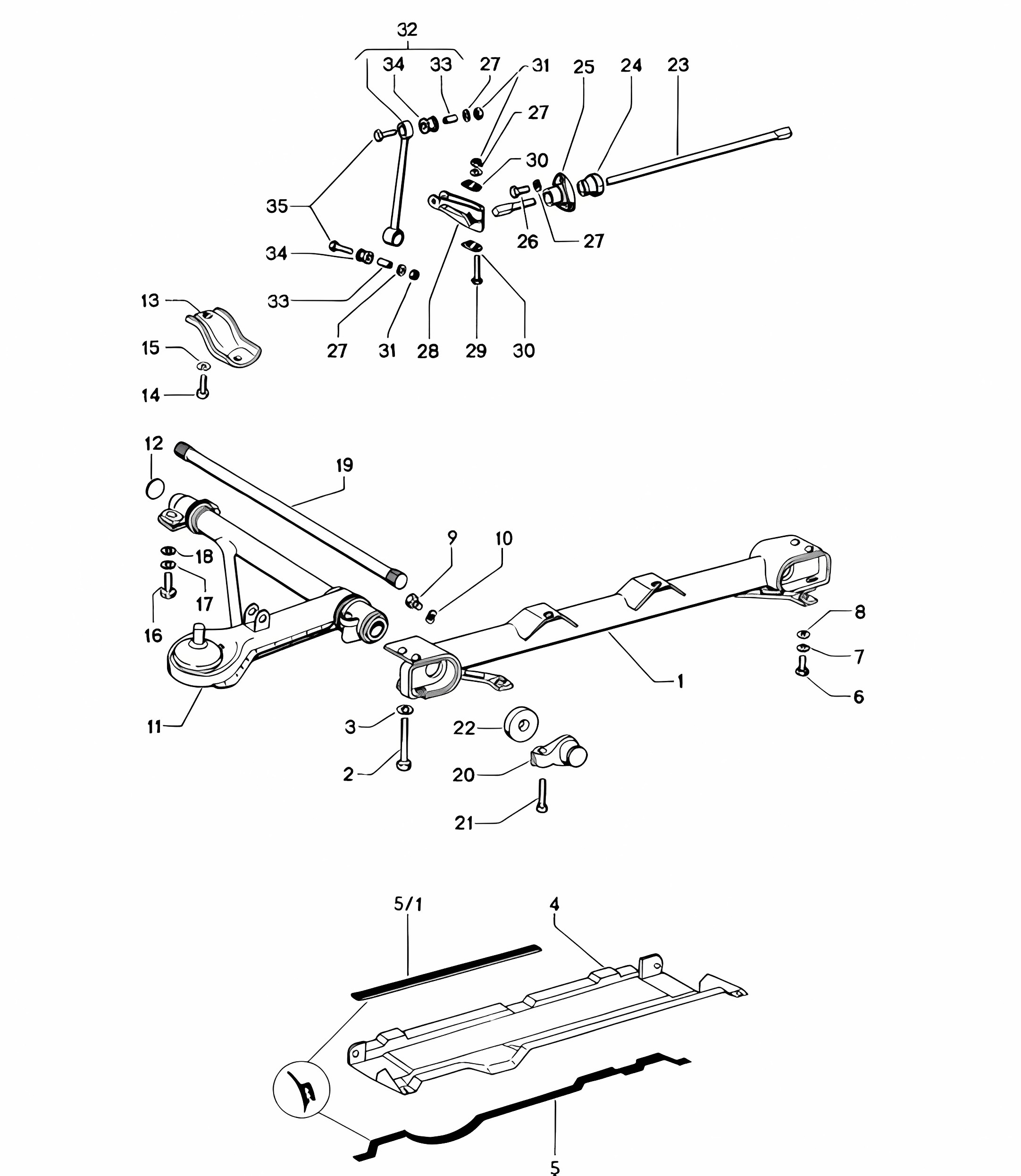 Front axle / Stabiliser 914  1970-76
