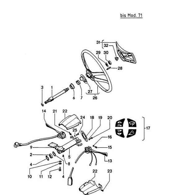 Diagram 403-005 Porsche Panamera 970 MK2 (2014-2016) Vorderachse, Lenkung 