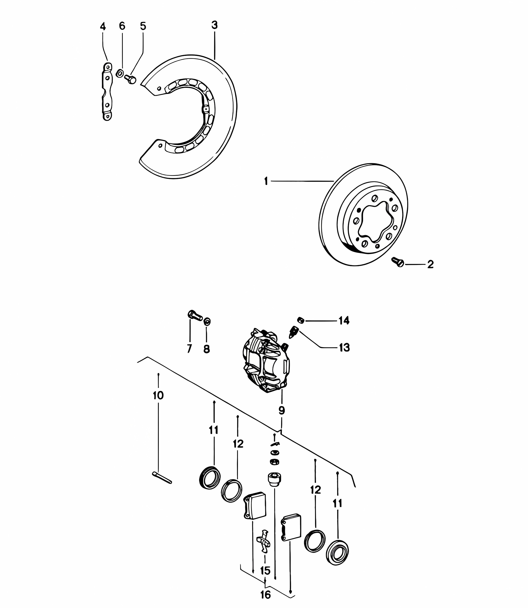 Disc brake - Rear - (Model: SB)   914 1970-76