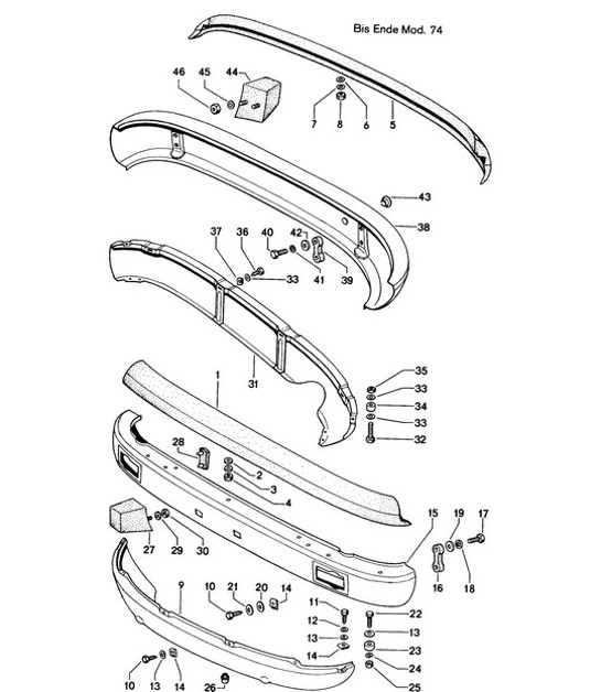 Diagram 802-000 Porsche 911 & 912 (1965-1989) Body