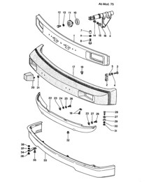 FRONT Bumper 914 1975>>