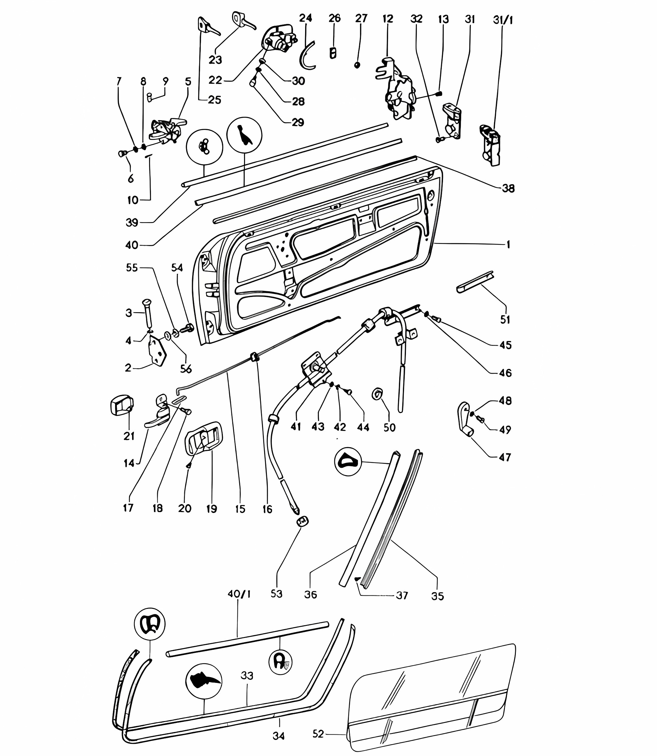 Door with installation parts 914 1973>>