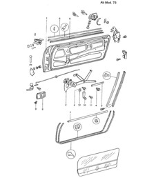 Porte avec pièces d'installation 914 1973>>