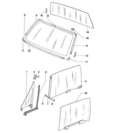 Fensterverglasung 914 1970-76