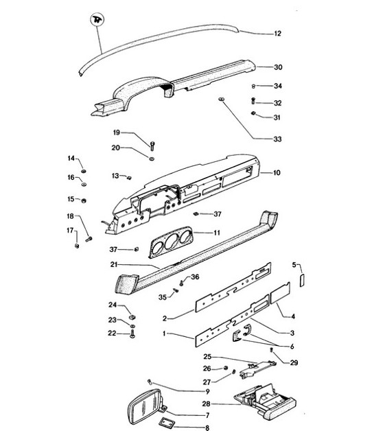 Diagram 809-000 Porsche Cayman S 3.4L 987C 2005-08 Karosserie
