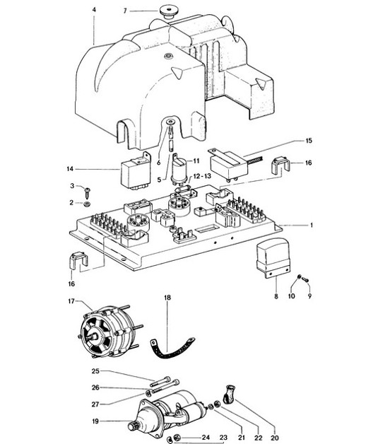 Diagram 901-000 Porsche Cayman 987C / 981C (2005-2016) Electrical equipment