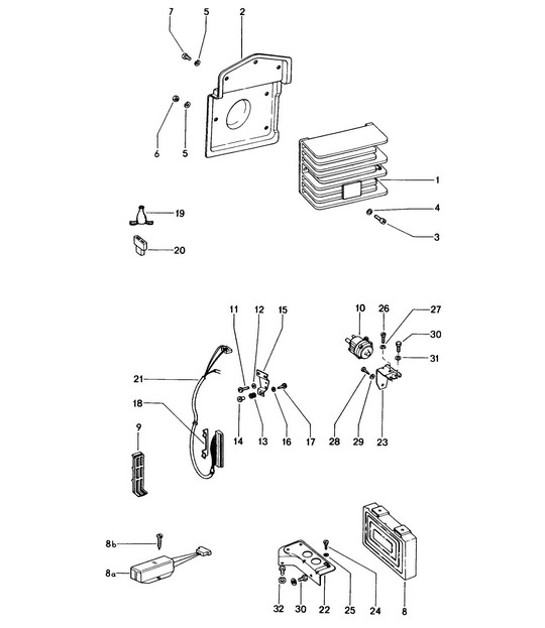 Diagram 901-005 Porsche Boxster 986/987/981 (1997-2016) Electrical equipment