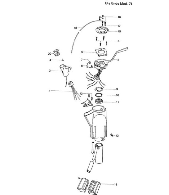 Diagram 903-015 Porsche 914 (1970-1976) Electrical equipment