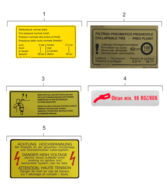 Diagram 001-005 Porsche 996 TURBO 2000-05 Accesorios y otros 