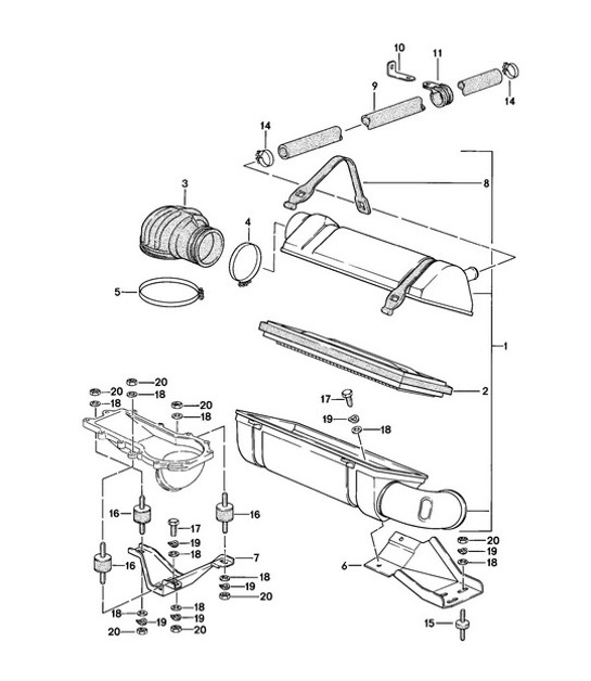 Diagram 106-005 Porsche 911 1984-1986 3.2L Engine