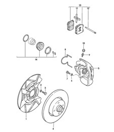 Disc brake / Front axle 924 1976-79