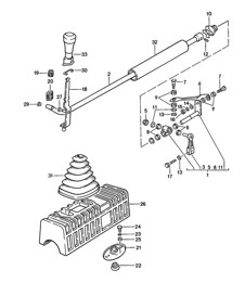 Shift mechanism / Manual transmission 924 1976-79