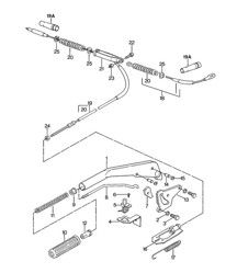 Parking-brake lever 924 1976-79