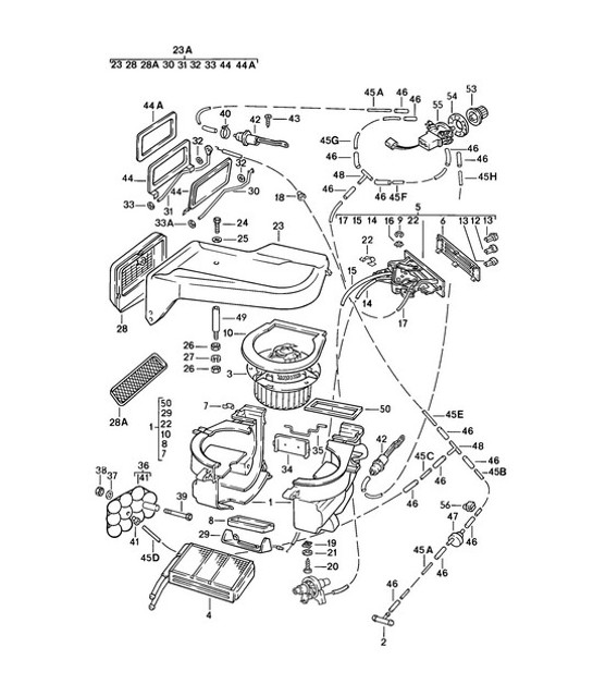 Diagram 813-020 Porsche 924 (1977-1988) Carrosserie