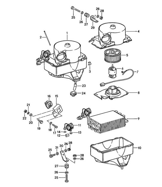 Diagram 813-050 Porsche 924 Carrera GT 2.0L 1981 Carrosserie