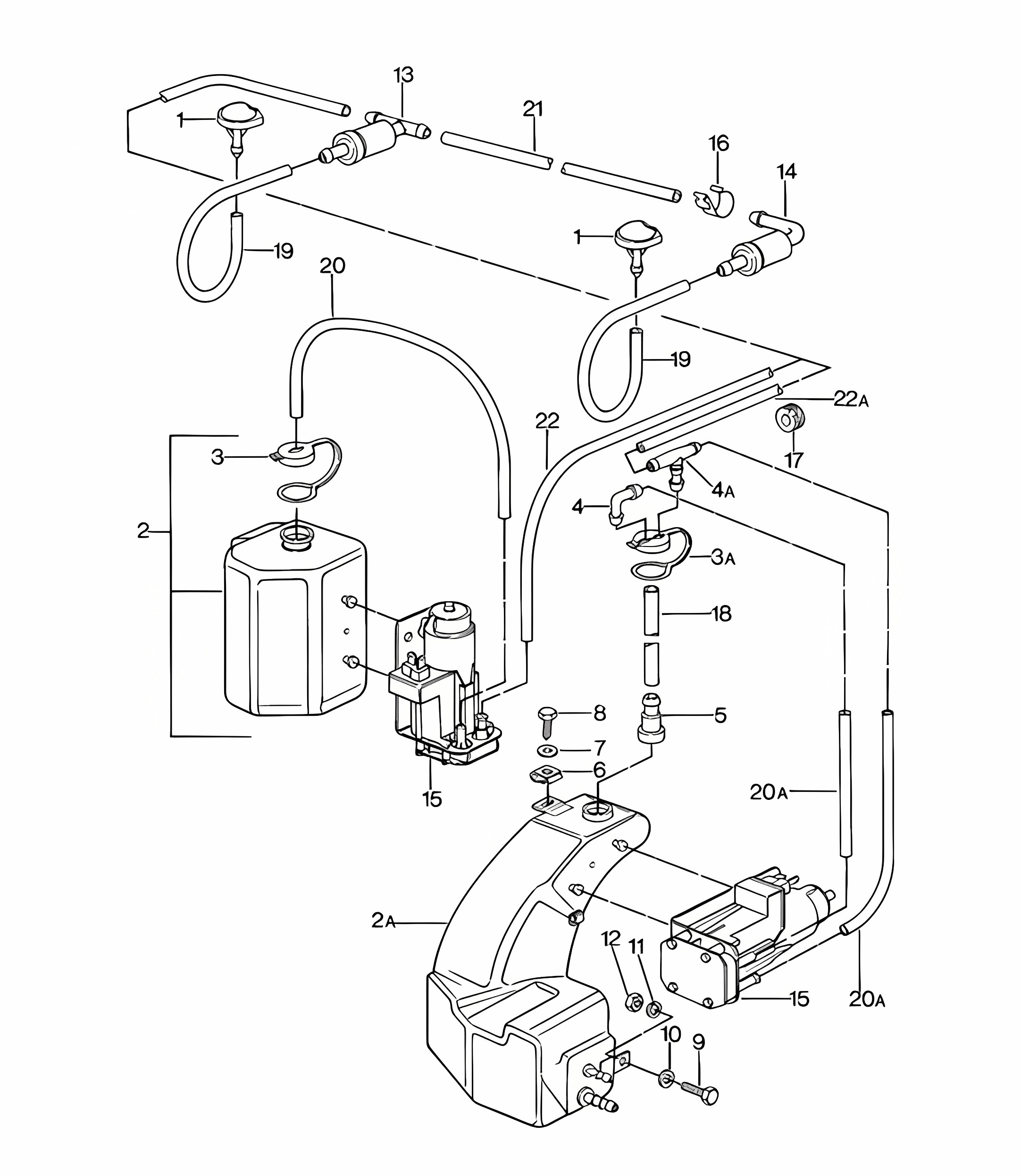 Windscreen washer system 924 >> 1978
