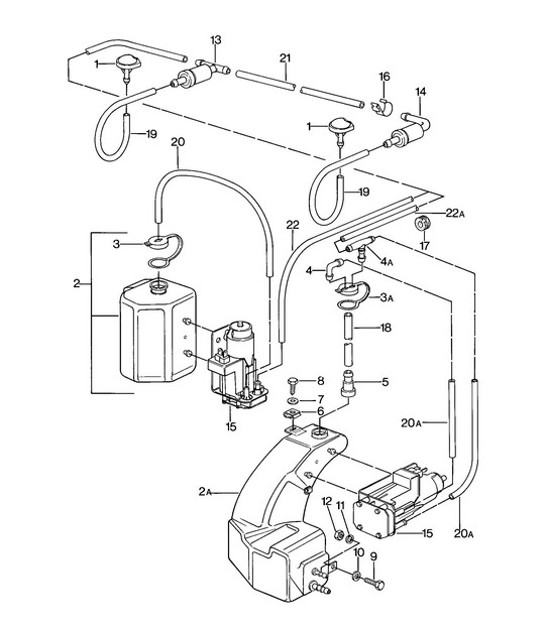 Windscreen washer system 924 >> 1978