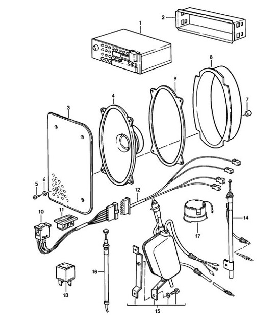 Diagram 003-005 Porsche 911 & 912 (1965-1989) Accesorios y otros 