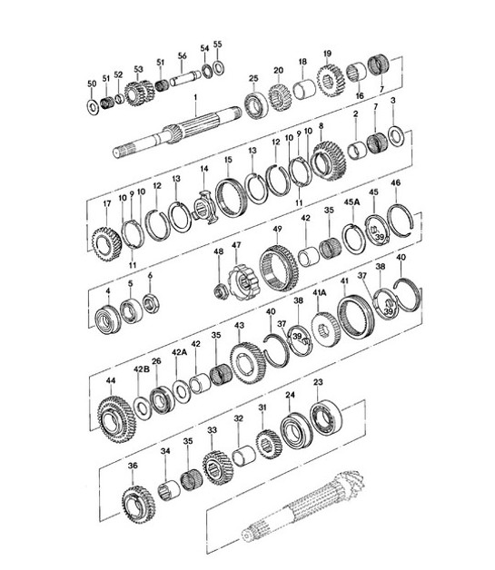 Ingranaggi e alberi / Cambio manuale - G31.01/02/03 - 924 TURBO / GT 1980 - 1985
