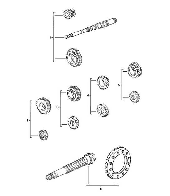 Kit ingranaggi / Cambio manuale - G31.01/02/03 - 924 TUBRO / GT 1980 - 1985
