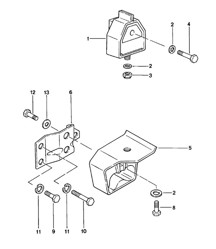 Sospensioni della trasmissione - Cambio manuale - 924 1980 - 1985