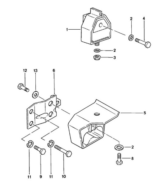 Sospensioni della trasmissione - Cambio manuale - 924 1980 - 1985