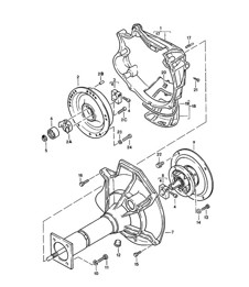 Central tube - Automatic transmission - 924 1980 - 1985