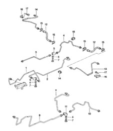 Brake lines - Rear - 924 1980 - 1985