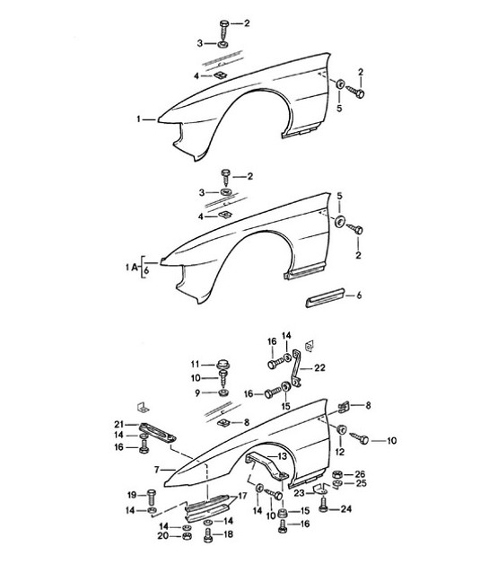 Diagram 801-025 Porsche Cayman S 3.4L 987C 2005-08 Body