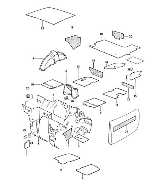 Diagram 807-000 Porsche 991.1 Carrera C2S / GTS 3.8L (400/430 Bhp) 2012-16 Body