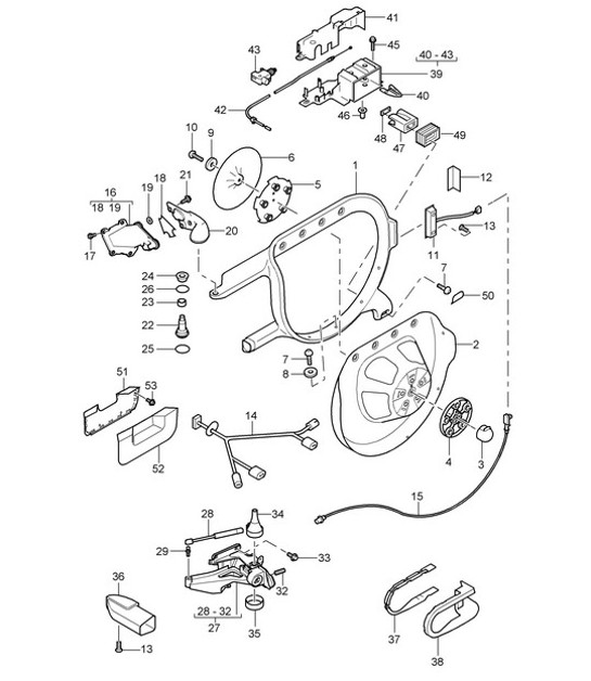 Diagram 002-05 Porsche 996 (911) (1997-2005) Accessories & others 