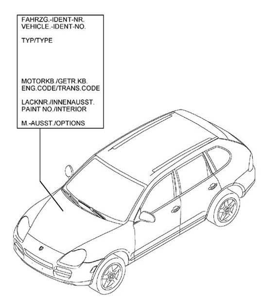 Diagram 004-00 Porsche Cayman 718 2.0L Manual (300 Bhp) Accessories & others 
