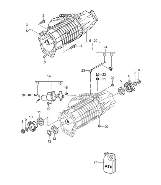 Diagram 305-15 Porsche 993 (911) RS 1994-97 Transmission