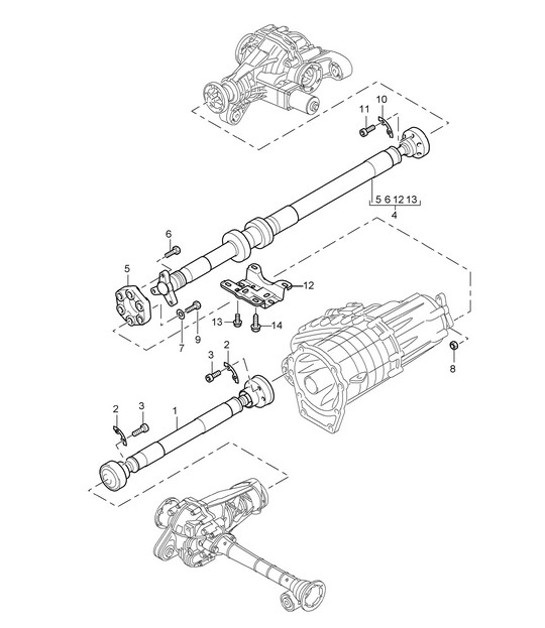 Diagram 305-20 Porsche 957 Cayenne S / GTS 4.8L 2007-10 Transmission