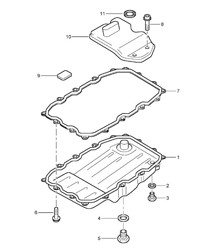 Tiptronic / Oliefilter / Oliecarter (PR:G0R, Tiptronic S) Cayenne 9PA (955) 2003-06