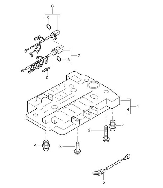 Diagram 340-02 Porsche 997 (911) MK1 2005-2008 Transmisión