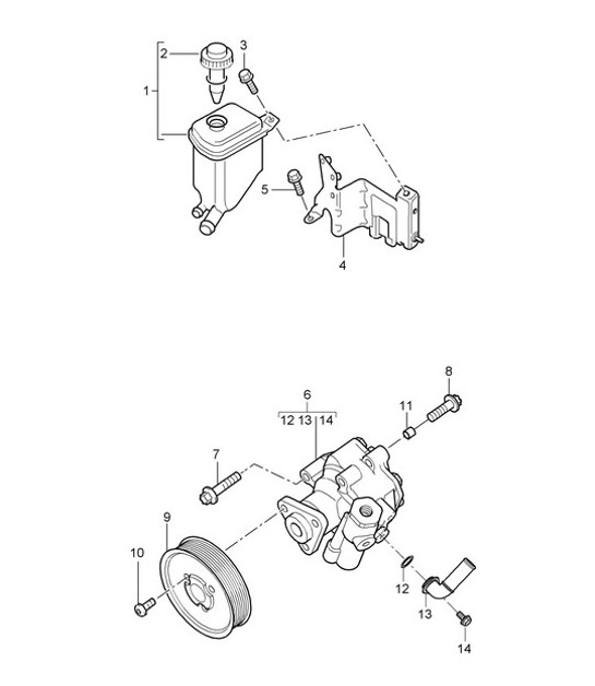 Diagram 403-03 Porsche 911 & 912 (1965-1989) Front Axle, Steering 