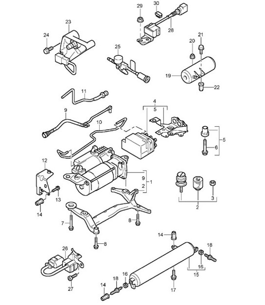 Diagram 606-00 Porsche Boxster 718 (982) 2017>> Wielen, Remmen