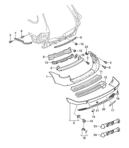 Diagram 802-05 Porsche 997 MKII GT2 RS 2011-13 Body