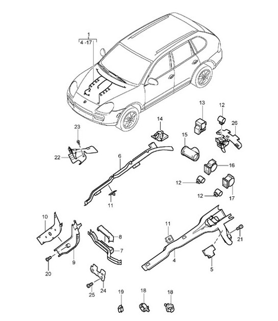 Diagram 902-08 Porsche Macan (95B) MK1 (2014-2018) Electrical equipment