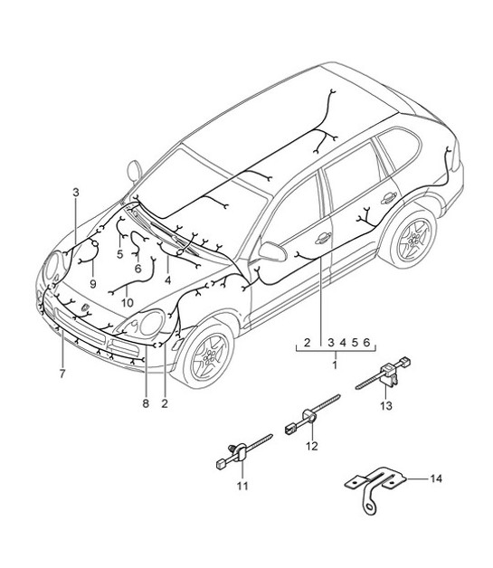 Diagram 902-10 Porsche Macan (95B) MK1 (2014-2018) Electrical equipment