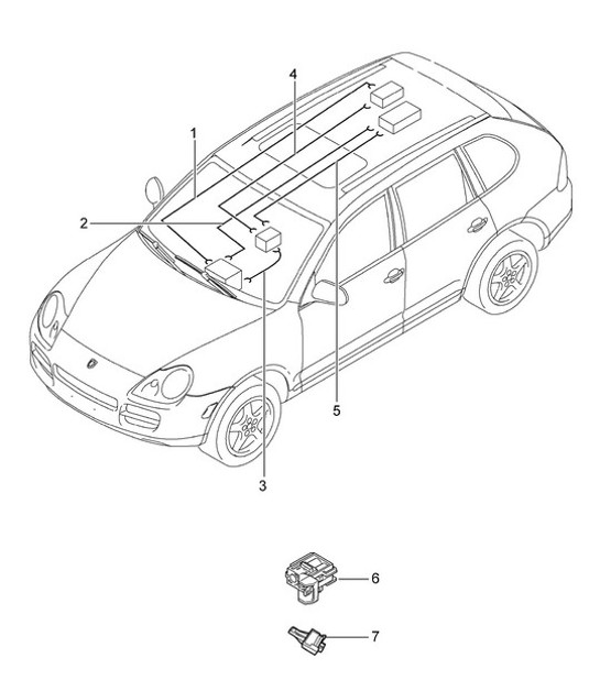 Diagram 902-51 Porsche Macan (95B) MK1 (2014-2018) Electrical equipment