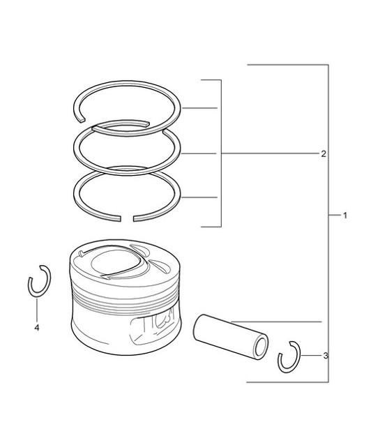 Diagram 102-040 Porsche 356 (1950-1965) Engine