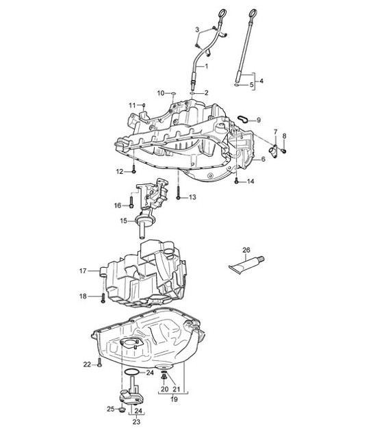 Diagram 104-007 Porsche Macan (95B) MK1 (2014-2018) Motor