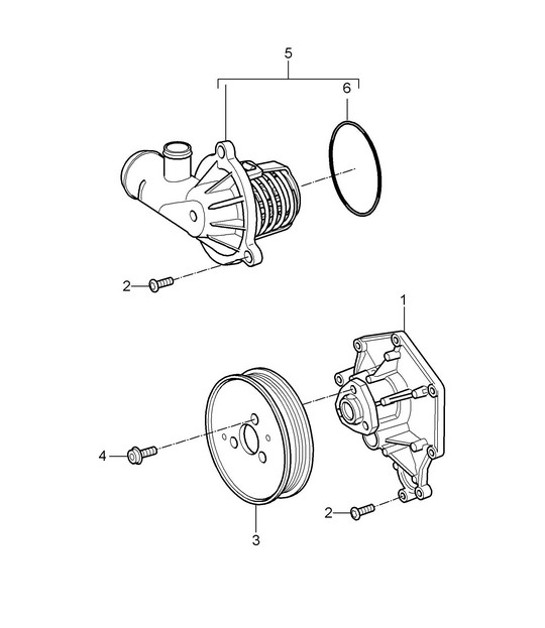 Diagram 105-007 Porsche Cayenne 9PA1 (957) 2007-2010 Moteur